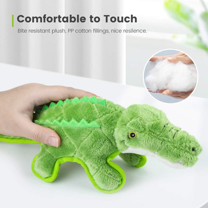 NAZFLNEP Interactive Squeaky Toys (Light Green, Crocodile)