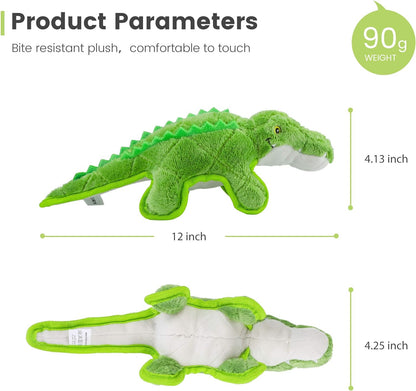 NAZFLNEP Interactive Squeaky Toys (Light Green, Crocodile)