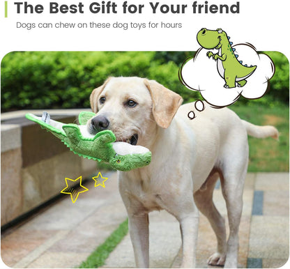 NAZFLNEP Interactive Squeaky Toys (Light Green, Crocodile)